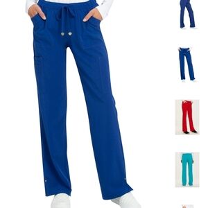 NWOT Heart & Soul Scrub Low Rise Drawstring Pants in Galaxy Blue